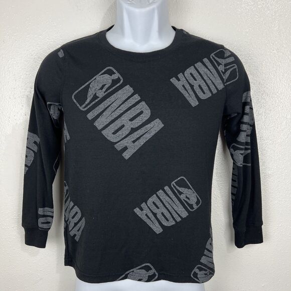 NBA Sweater Youth Medium Black Pullover Crew Neck Lightweight Logo Basketball - Picture 5 of 12